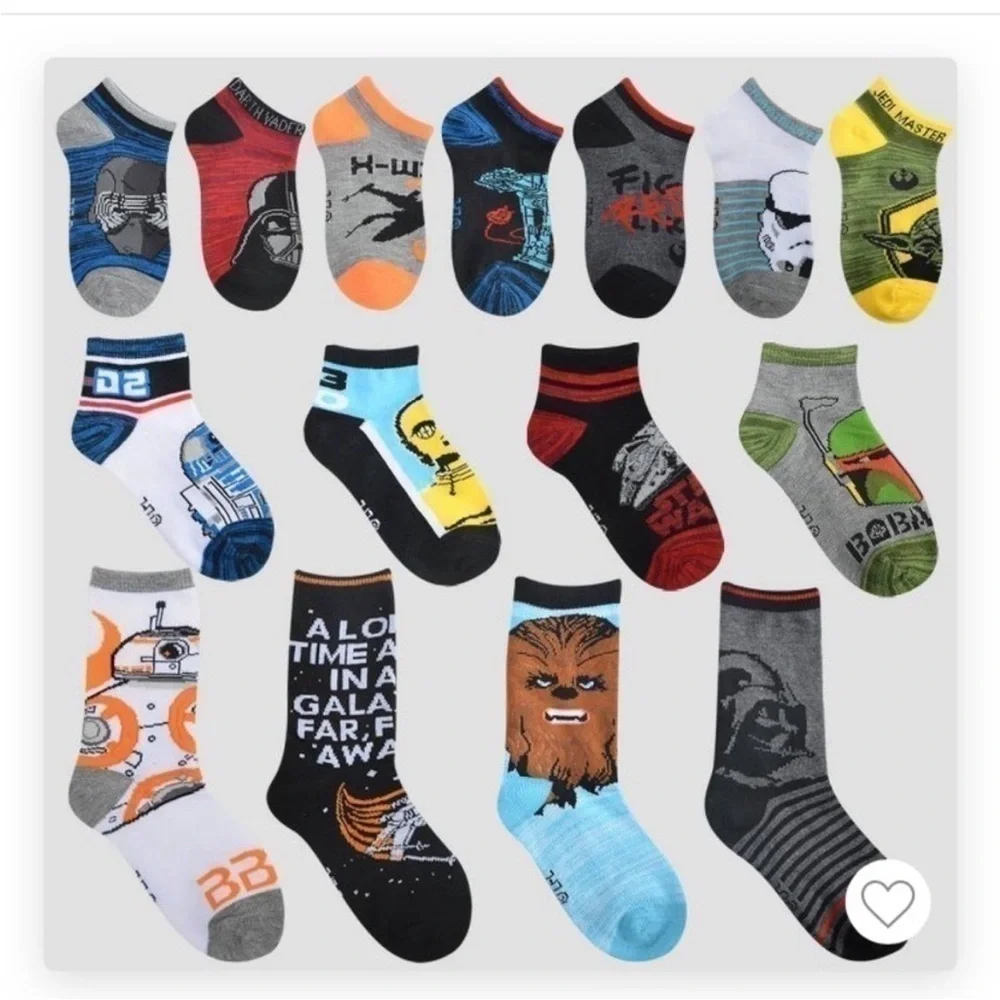 Star Wars 15 Days of Socks Advent Christmas countdown Kids Youth